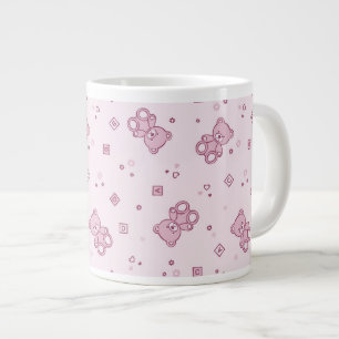 Grande Tasse arrière - plan Nounours rose