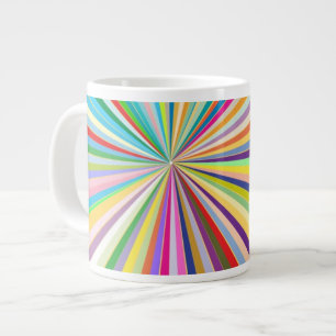 Grande Tasse Arrière - plan rayé frais