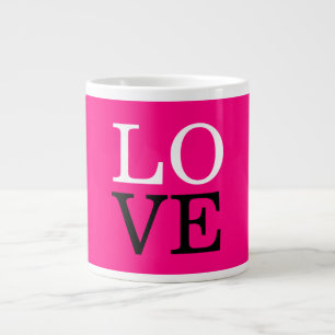 Grande Tasse Arrière - plan rose Mariage d'amour