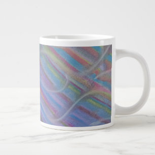 Grande Tasse Art abstrait coloré unique P40M
