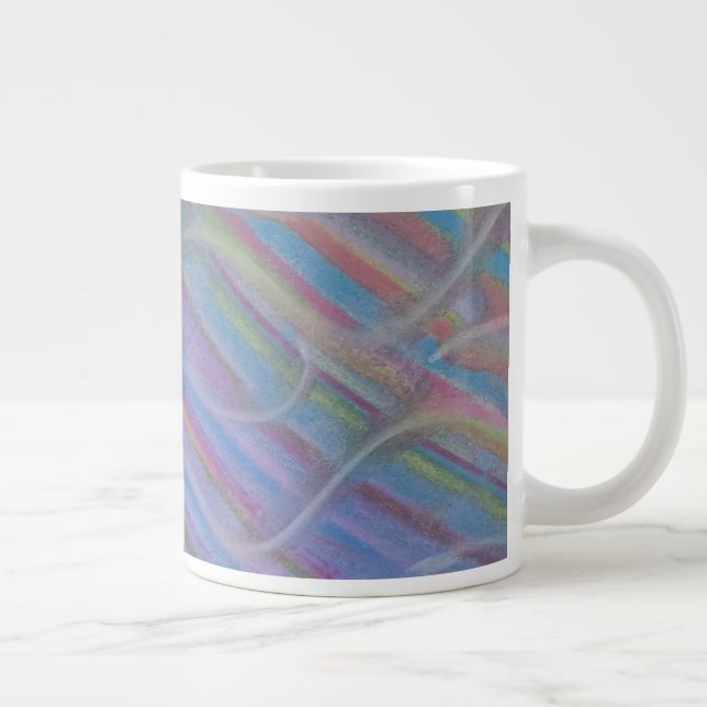 Grande Tasse Art abstrait coloré unique P40M (Droite)