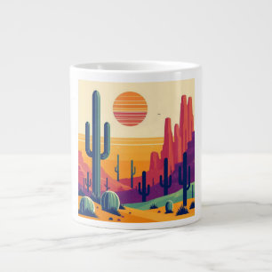 Grande Tasse Art coloré du désert du sud-ouest