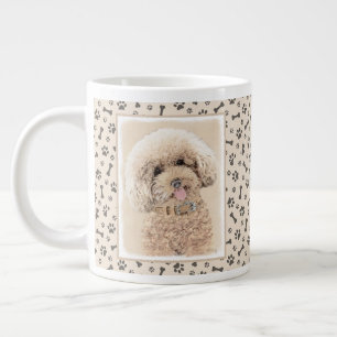 Grande Tasse Art de chien Caniche Miniature Jouet Abricot Crème