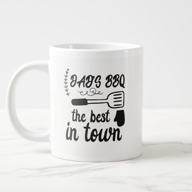 Grande Tasse art de mots Cool Dad's BBQ  (Gauche)