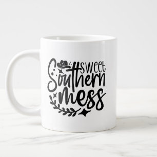Grande Tasse Art de mots de désordre sudiste doux et drôle