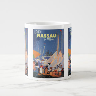 Grande Tasse Art de voyage vintage aux Bahamas, Fly Nassau par 