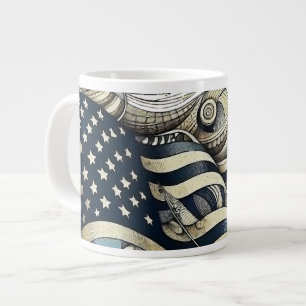 Grande Tasse Art du drapeau américain