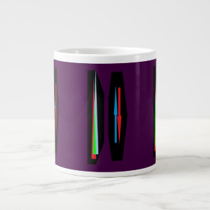 Grande Tasse Art moderne pointes et flèches sur violet foncé