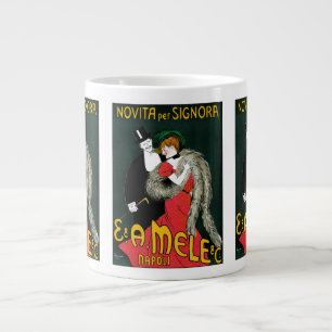 Grande Tasse Art Nouveau Vintage, Amour Romantique de Mode Ital