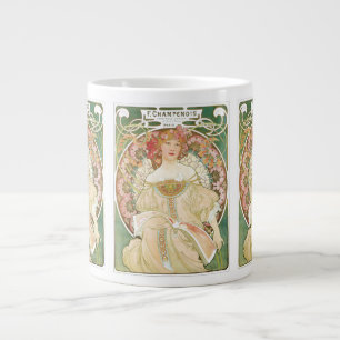 Grande Tasse Art Nouveau vintage, Champenois par Alphonse Mucha