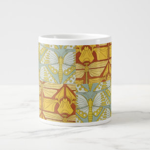Grande Tasse Art Nouveau vintage de la nature en grille