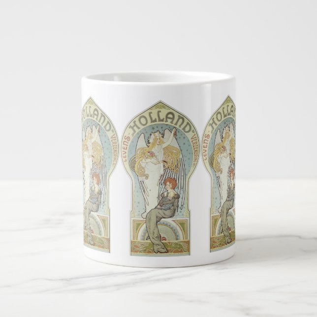 Grande Tasse Art Nouveau vintage, Holland Levensverzekering (Devant)