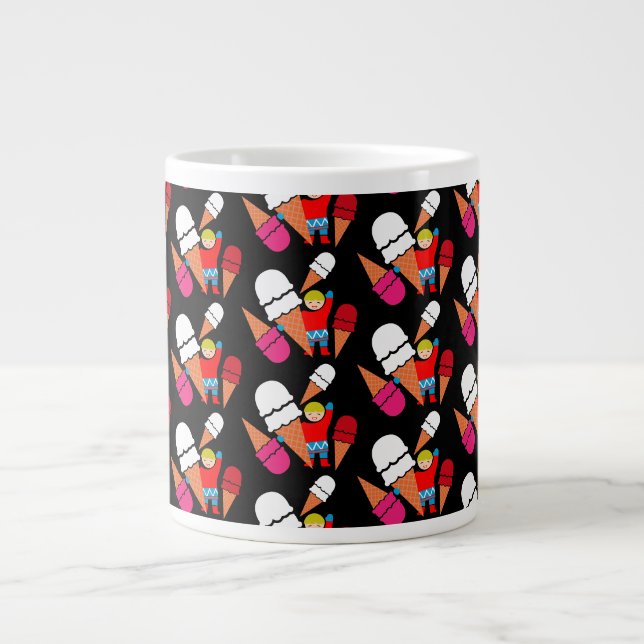 Grande Tasse Art vintage rétro de glace (Devant)