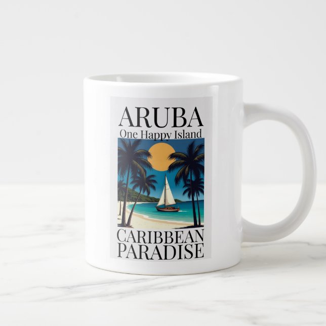 Grande Tasse Aruba, une île heureuse (Droite)