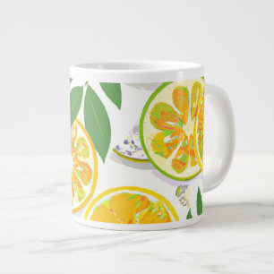 Grande Tasse Assiette en carton - Tranches de Citrus Boho