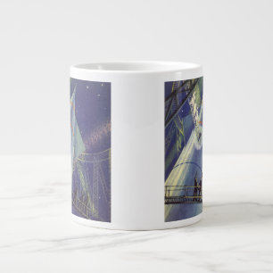 Grande Tasse Astronautes de la science-fiction vintage sur un v