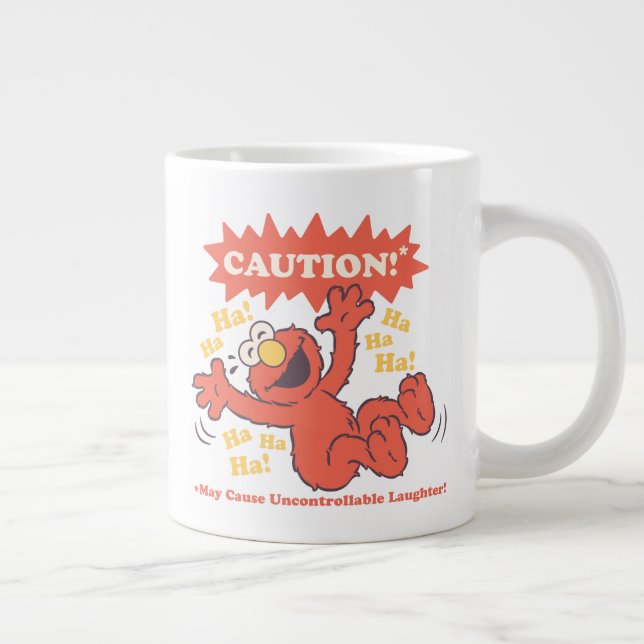 Grande Tasse Attention Elmo qui rit à l'approche (Droite)