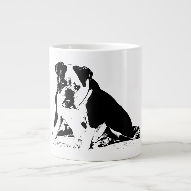 Grande Tasse Attitude d'attaque, B&W audacieux (Devant)