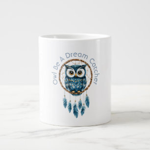 Grande Tasse Attrape-rêve de la chouette bleue