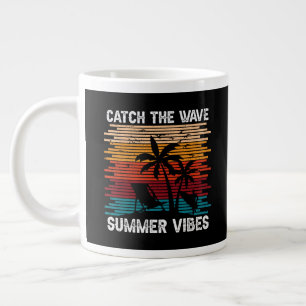 Grande Tasse Attraper Les Vibes D'Été De La Vague