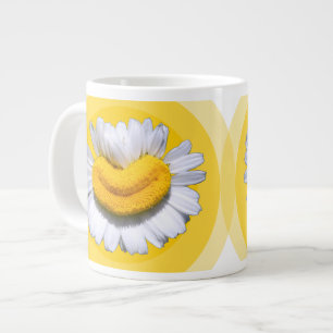 Grande Tasse Aura Jaune Doré Chamomile Sourire Vibe 70s
