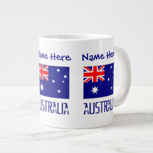 Grande Tasse Australie Drapeau bleu Personnalisation