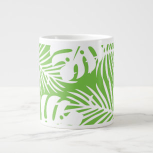 Grande Tasse automne tropical, motifs de feuilles d'été