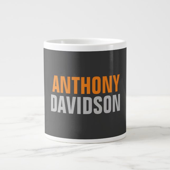Grande Tasse Autre Parfait Cute Grey Orange Gras Texte (Devant)