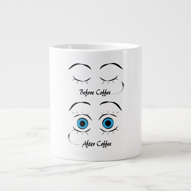Grande Tasse Avant le café/Après le café (Devant)