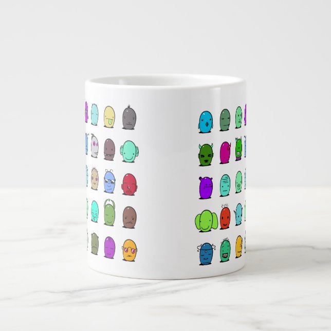 Grande Tasse Avec des aliens drôles (Devant)