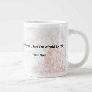 Grande Tasse . Avec le message sincère "Vous me manquez