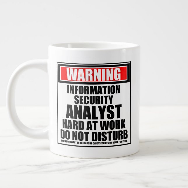 Grande Tasse Avertissement Analyste de sécurité de l'informatio (Gauche)