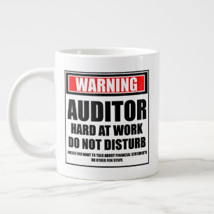 Grande Tasse Avertissement Auditeur Dur Au Travail Ne Dérangez 