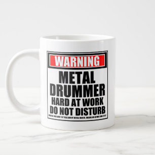 Grande Tasse Avertissement Batteur Métal Dur Au Travail Ne Dist