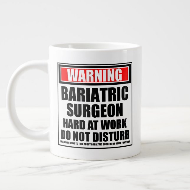 Grande Tasse Avertissement Chirurgien Bariatrique Dur Au Travai (Gauche)