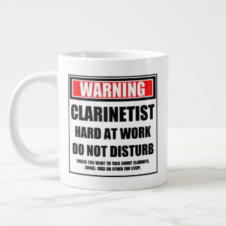 Grande Tasse Avertissement Clarinétiste Dur Au Travail Ne Déran