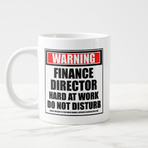 Grande Tasse Avertissement Directeur des finances dur au travai