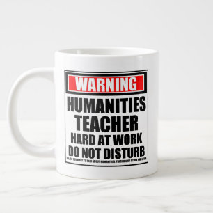 Grande Tasse Avertissement Enseignant En Sciences Humaines Dur 