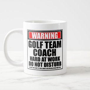Grande Tasse Avertissement Équipe De Golf Entraînement Dur Au T