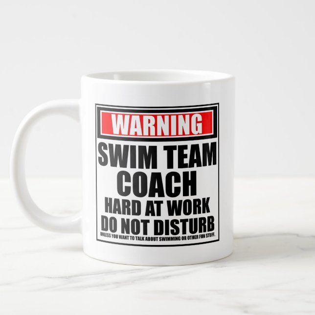 Grande Tasse Avertissement Équipe de natation Entraînement dur  (Gauche)