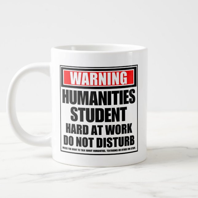 Grande Tasse Avertissement Étudiants En Sciences Humaines Dur A (Gauche)