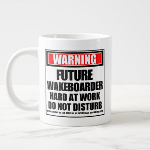 Grande Tasse Avertissement Futur Wakeboard dur au travail
