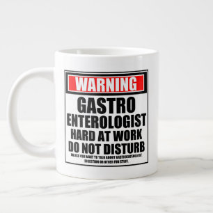 Grande Tasse Avertissement Gastroentologiste Dur Au Travail