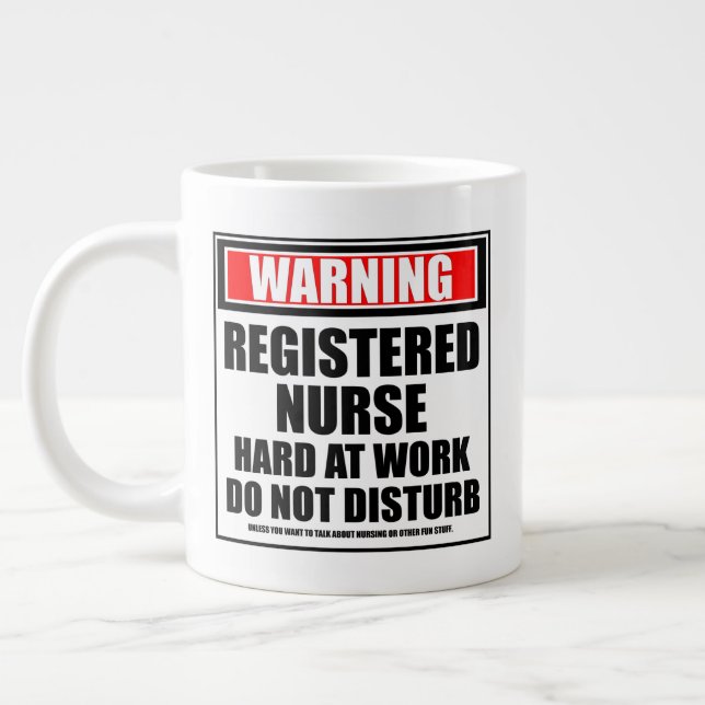 Grande Tasse Avertissement Infirmière Infirmière Infirmière Inf (Gauche)