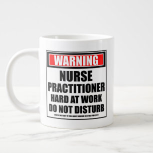 Grande Tasse Avertissement Infirmière Praticien Dur Au Travail