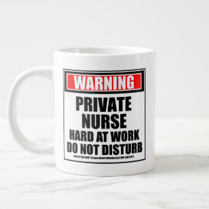 Grande Tasse Avertissement Infirmière Privée Dur Au Travail Ne