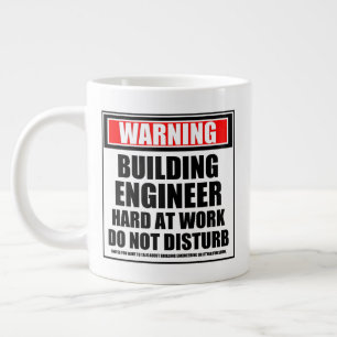 Grande Tasse Avertissement Ingénieur de construction dur au tra