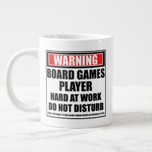 Grande Tasse Avertissement Joueur de jeux de société dur au tra