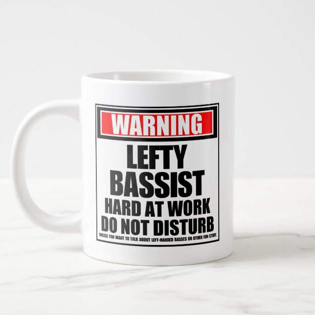 Grande Tasse Avertissement Laisser Dur Au Travail Ne Dérangez P (Gauche)