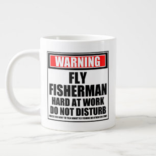 Grande Tasse Avertissement Pêcheur De Voler Dur Au Travail Ne D